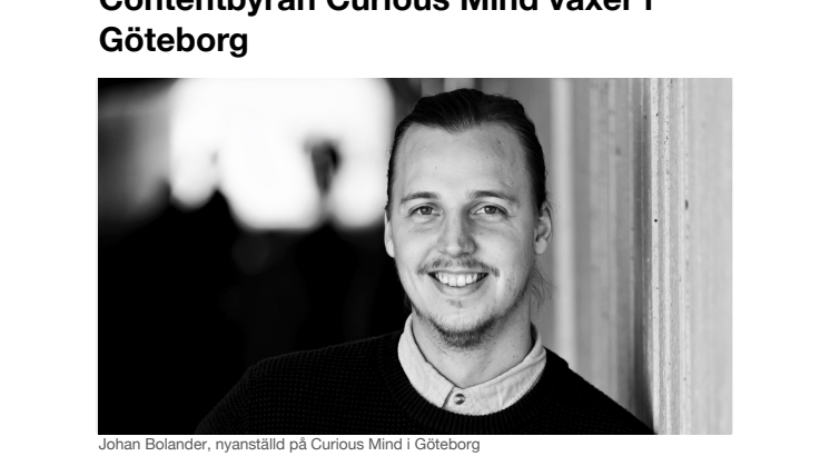 Contentbyrån Curious Mind växer i Göteborg