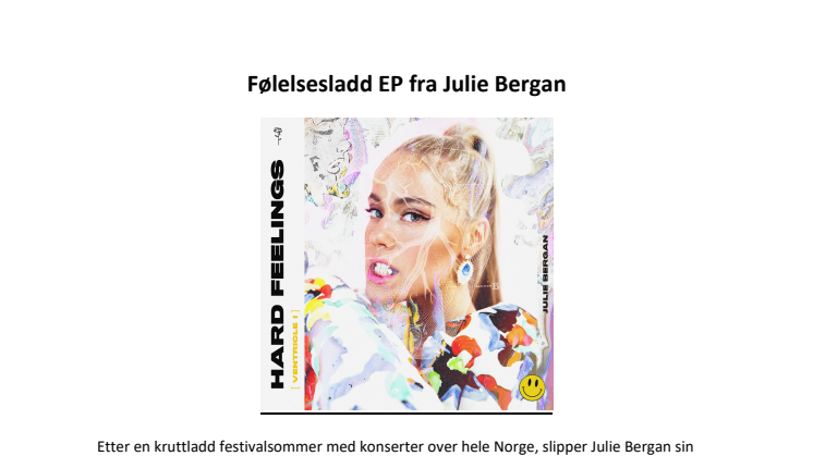 Følelsesladd EP fra Julie Bergan