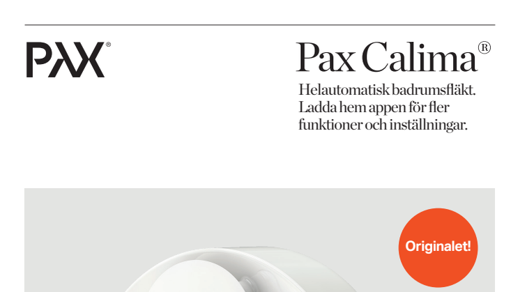 Produktblad Pax Calima