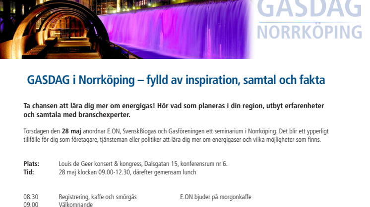 GASDAG i Norrköping den 28 maj