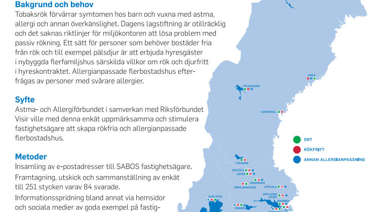 Det finns för få rökfria och allergianpassade flerbostadshus i Sverige