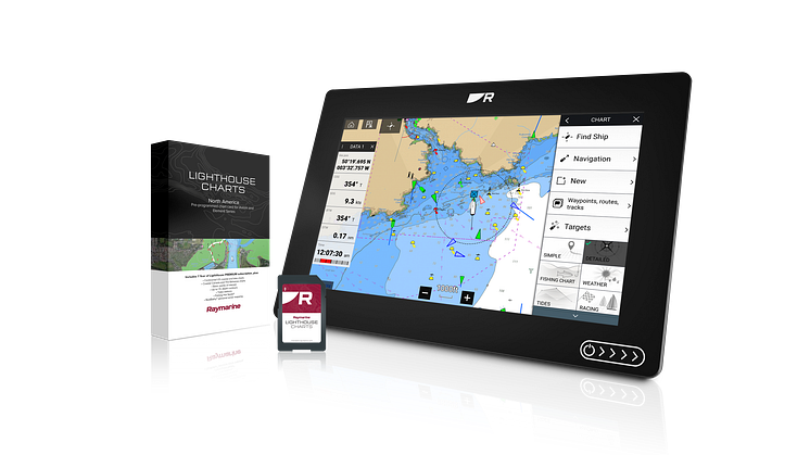 Raymarine LightHouse-sjökort finns nu med en ny sjökortsbutik online (Chart Store) och mobilappen RayConnect