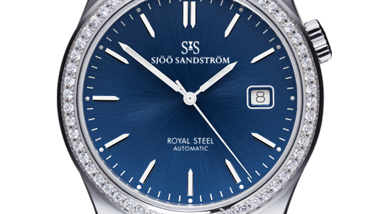 Royal Steel Classic 36mm Diamant Bezel - Blue dial