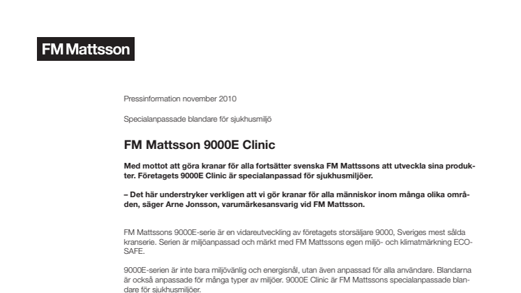FM Mattsson 9000E Clinic