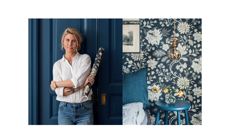 Lifestyle blogger Krickelin shows how easy it is to hang wallpaper with Boråstapeter