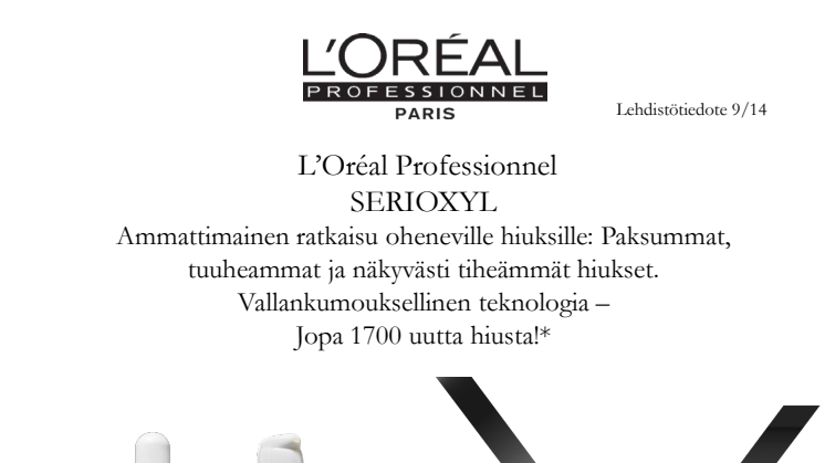 L'Oréal Professionnel SERIOXYL - Ohuiden, ohenevien ja ohentuneiden hiusten tuotesarja