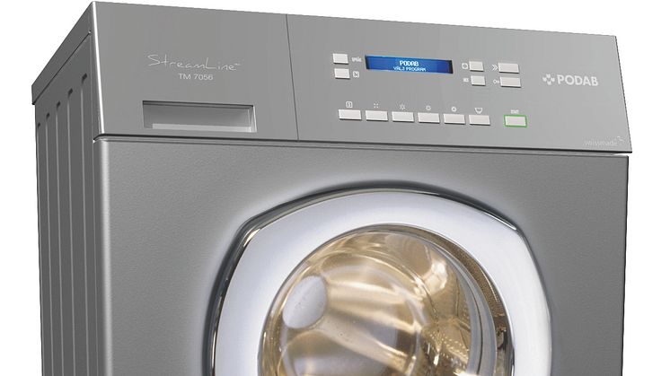 Podabs nya StreamLine-tvättmaskin; smart, energisnål och tyst