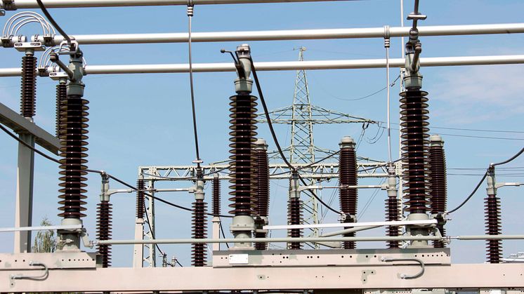 110-kV-Schaltanlage auf dem Gelände des Umspannwerks in Grabenstätt
