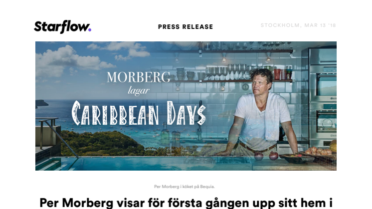 Per Morberg visar för första gången upp sitt hem i Karibien - och han talar engelska!   