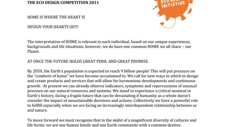 Eco Design Competition calls South African youth to design their hearts out