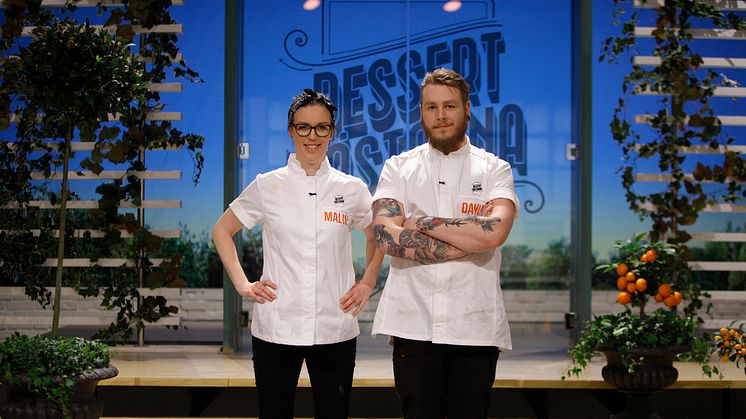 Malin Haak och David Knutsson är i final i Dessertmästarna 2017. Foto: Kanal 5