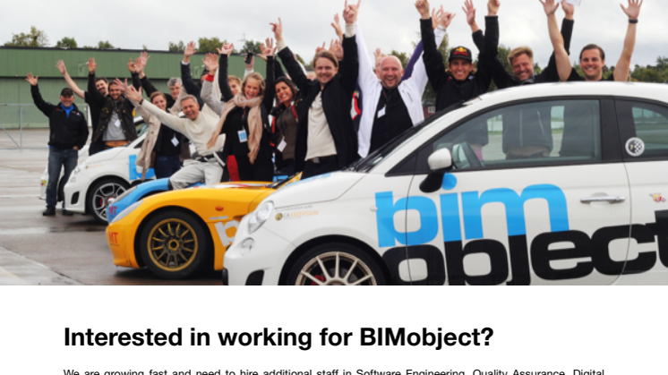 Interested in working for BIMobject? 