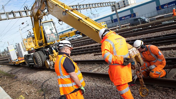 Engineers working on the East Coast Digital Programme