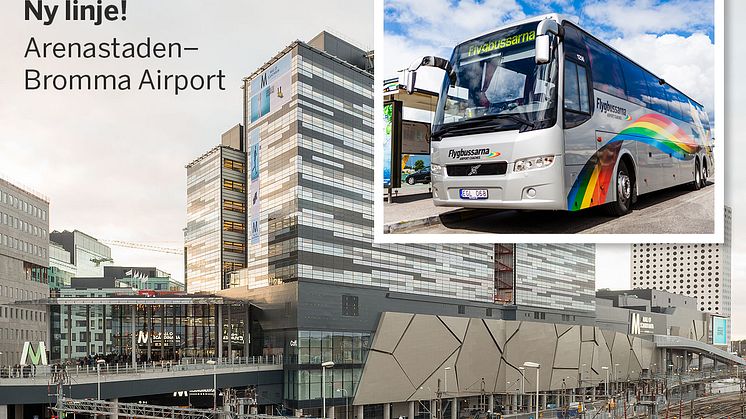 Den 1 oktober börjar Flygbussarna trafikera sträckan Arenastaden - Bromma Airport