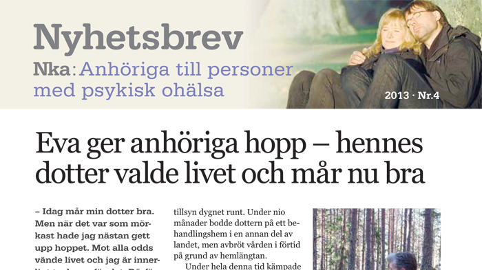 Nyhetsbrev nr 4 2013 - Psykisk ohälsa