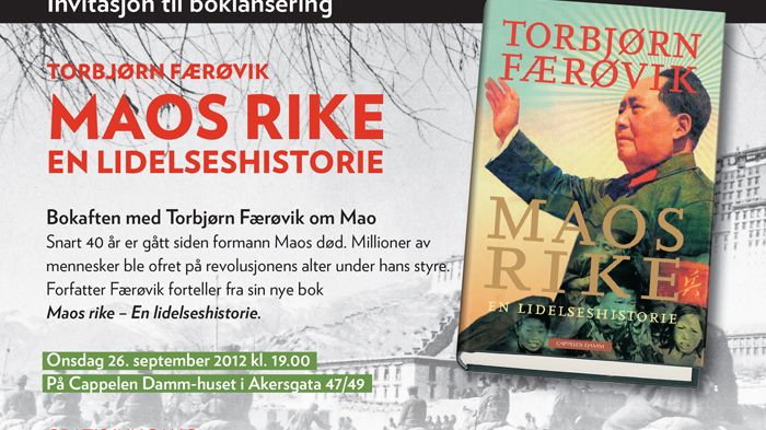 ÅPEN DØR: Velkommen til bokaften med Torbjørn Færøvik om Mao