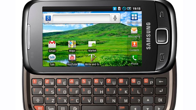 Samsungs första androidmobil med framskjutbart tangentbord