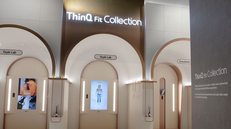VIRTUELT PRØVERM: I ThinQ Fit Collection lages det en virtuell avatar av deg, som kan prøve på klær. Du for også forslag til hvor disse kan kjøpes. 