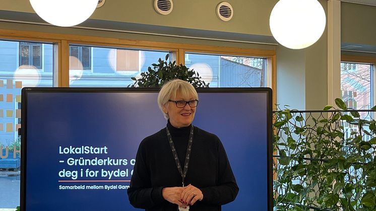 Avdelingsdirektør for Avdeling Lokalsamfunn, Anne-Britt Ruderaas, var til stede på lanseringen.