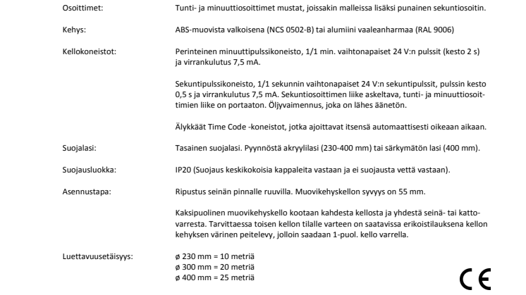 ESMI-kello - uusi muovikehys