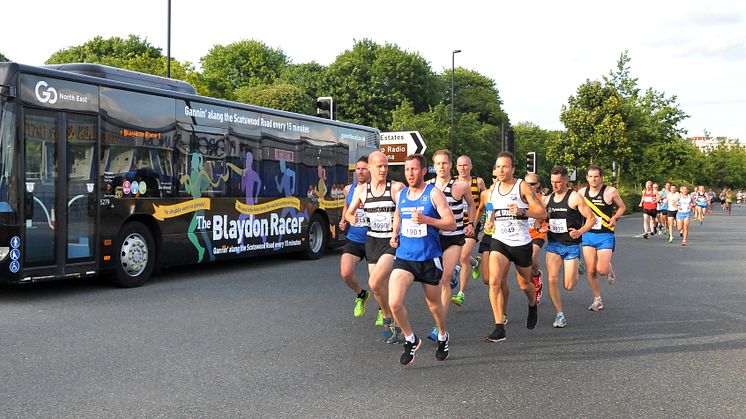 The Blaydon Racer service at the Blaydon Race