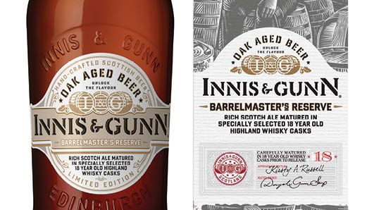 Innis & Gunn Barrelmaster’s Reserve  – unik ale lagrad på ekfat från Highlands som tidigare lagrat 18-årig single malt whisky 