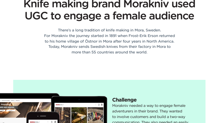 Morakniv's viral campaign nominated for the Swedish Influencer prize