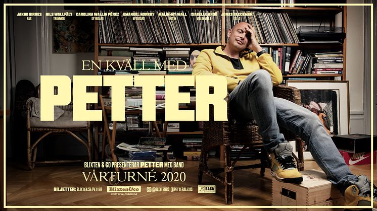 Petter på riksturné med ny & unik föreställning – ”En kväll med Petter”, premiär 13 februari 2020!