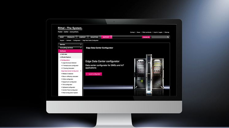Med bara några få klick till en lösning: Rittal erbjuder nu en webbaserad konfigurator för att snabbt, enkelt och kostnadseffektivt hjälpa till med designen av Edge Data Center. 