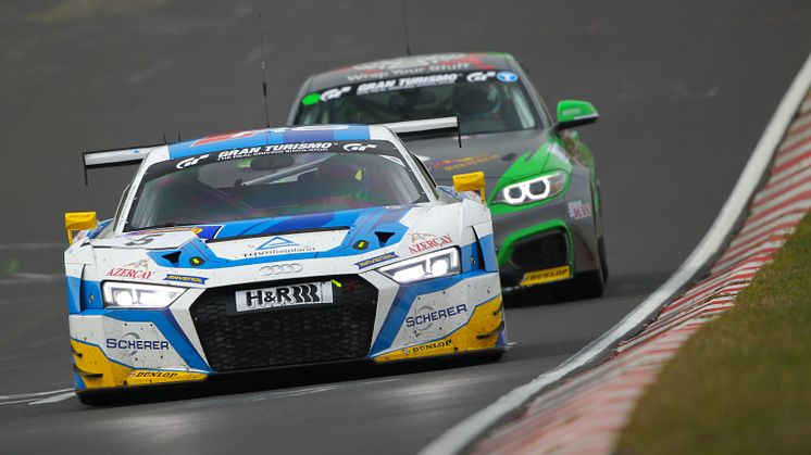 The Phoenix Audi leads at the Nurburgring