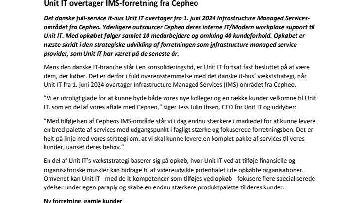 Unit IT-Cepheo carve-out_PRESSEMEDDELSE.pdf