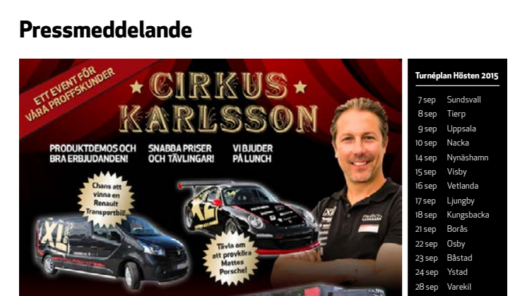 ​Cirkus Karlsson sprider kunskap för bättre byggande hösten 2015