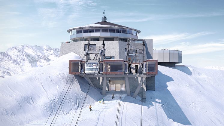 Schilthornbahn 20XX: Visualisierung der künftigen Bergstation Schilthorn-Piz Gloria