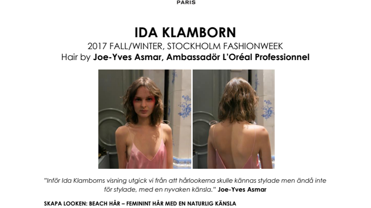 Ida Klamborn, Stockholm Fashionweek FW17, Skapa looken!