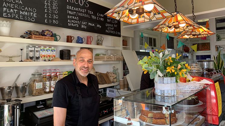 Hassan Atta (pictured) and his wife Kate have opened Rico's Coffee in St Neots (you can download this and other pictures below)