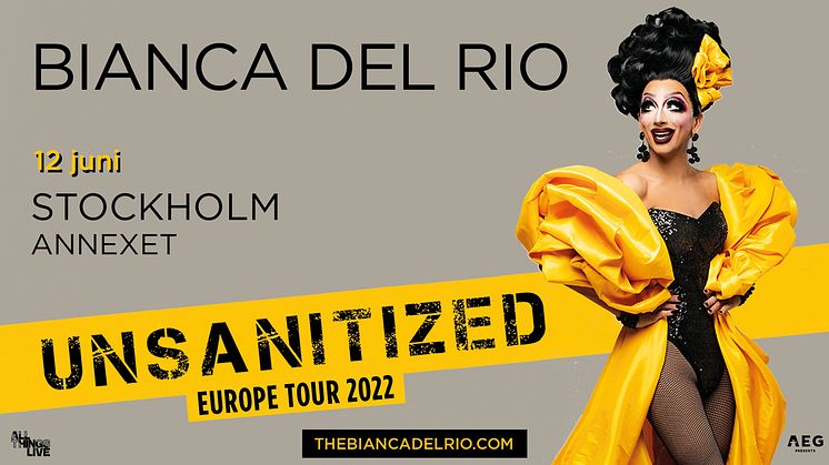Dragstjärnan Bianca Del Rio till Annexet i Stockholm med showen “Unsanitized” 