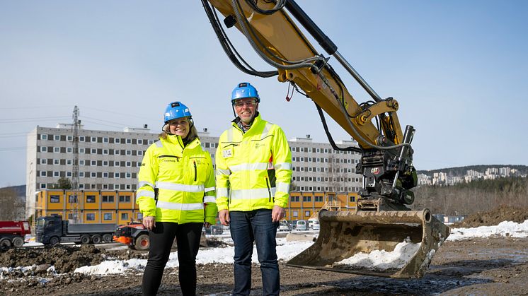 Første spadetak på nytt bygg til Haukåsen skole