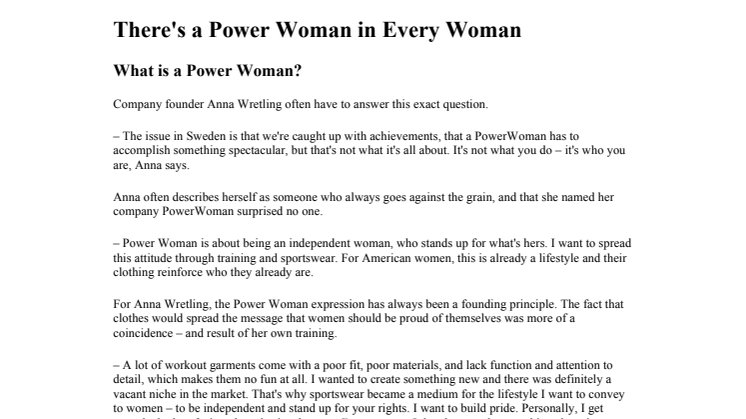 ​There's a Power Woman in Every Woman