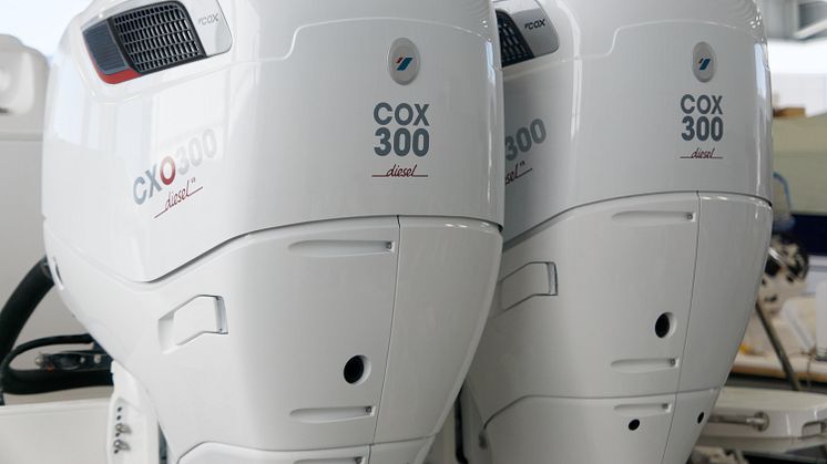 High res image - Cox Powertrain - Twin CXO300 on Intrepid's 345 Nomad at FLIBS 2018