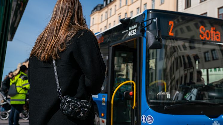Hogia levererar trafikinformation till Stockholms stadsbussar. Bild: Keolis