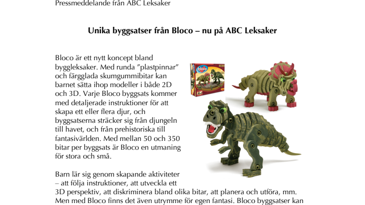 Unika byggsatser från Bloco – nu på ABC Leksaker