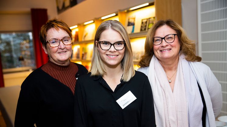 "Acceleratorn har varit otroligt värdefull för oss”, menar Johanna Johansson, vd för PlantVation, ett av fem startup-bolag som deltagit i årets Forest Business Accelerator. Här med Monica Vestberg, BizMaker och Gun Blom Lundgren, IBM.