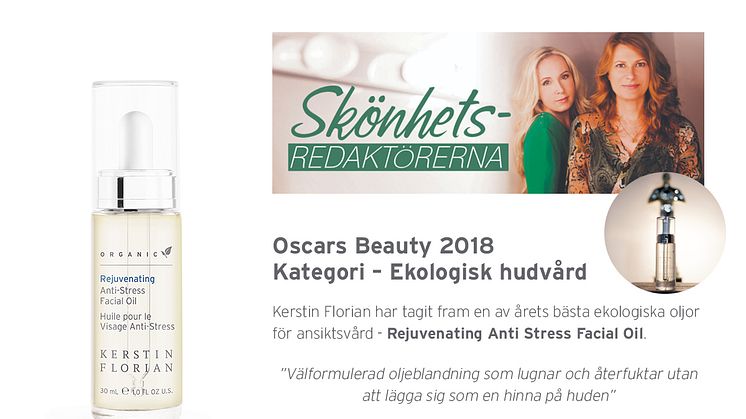 ​Anti-Stress Facial Oil - årets ekologiska ansiktsolja