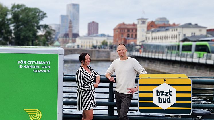 Lisette Hallström, vd för MoveByBike och Sven Wolf, vd för Bzzt.