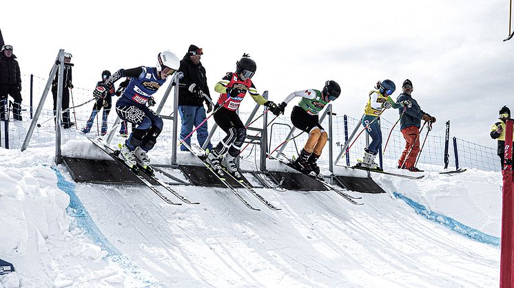 Gällö SK har byggt sin skicrossbana med ideella krafter. Tre år efter invigningen ska de stå värd för sitt första stora mästerskap: SM i skicross. Foto: Ski Team Sweden Skicross