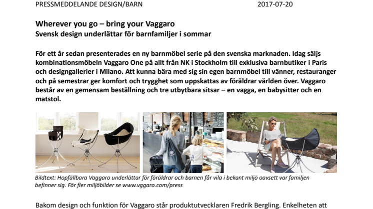 Svensk design underlättar för barnfamiljer på semestern