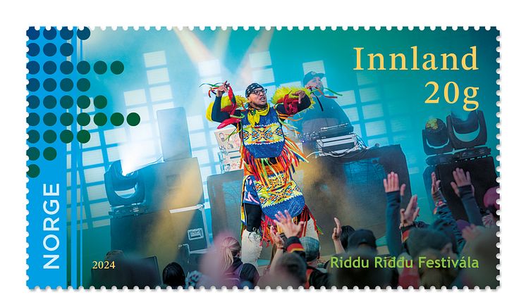PÅ FRIMERKENE: Riddu Riđđu Festivála blir nå motiv på Postens nye frimerker. Foto: Posten Bring