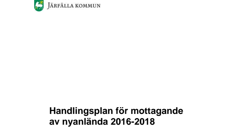 Handlingsplan för mottagande av nyanlända 2016-2018