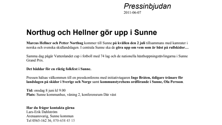 Northug och Hellner gör upp i Sunne