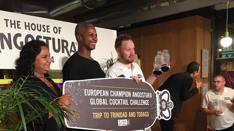 Brakseger för Daniel Vestman Eriksson i Angostura Global Cocktail Challenge Europa Finalen!
